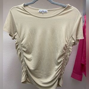 Tan Rouched Top